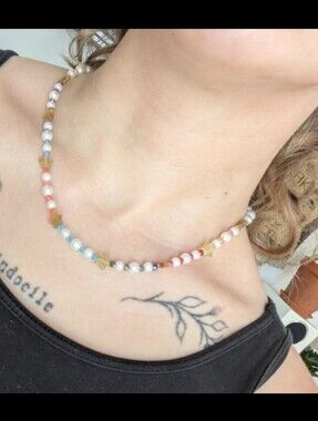 Handmade Multicolor Swarovski Crystals Necklace